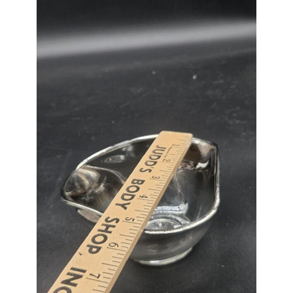 Vintage Silver Rim MCM Mid Century Bowl Snacks Nuts Dips 5